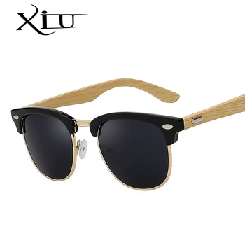 XIU полуметаллические bambus sunčane naočale muške, ženske marke dizajnerske naočale ogledalo i sunčane naočale, modni gafas oculos de sol UV400