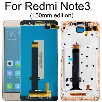 Za 150 mm Xiaomi Redmi Note 3 LCD-zaslon osjetljiv na dodir s Okvirom Za Hongmi Note3 Izmjenjivi Dodaci