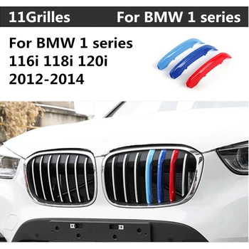 Za BMW serije 1 116i 118i 120i 2012-2014 11 Rešetke 3D M Stil Prednja Rešetka Završiti Moto Benda Roštilj Poklopac Naljepnice
