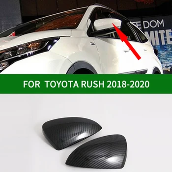 Za potpuno NOVI Toyota RUSH 2018-2020, maska na retrovizoru, crna maska od karbonskih vlakana/kromirana Bočna ukrasna maska na ogledalo smjera