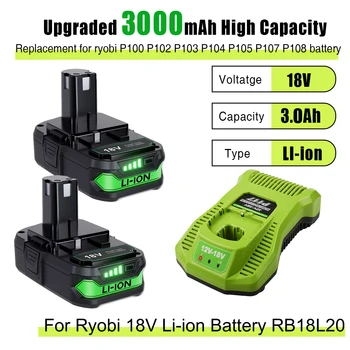 Za Ryobi 18 v Litij baterija Za Ryobi ONE + 18 U Smjenski baterija P108 P102 P103 P104 P105 P109 BPL1820 RB18L50 RB18L40