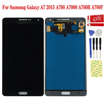 Za Samsung Galaxy A7 2015 LCD Zaslon A700 A700F A700FD A7000 LCD Modul Zaslona Zaslon Osjetljiv na Dodir Digitalizator Senzor Sklop