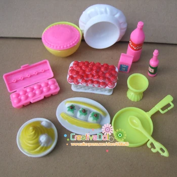 Zabavne igračke za djevojčice, igračke za igre u kući, plastična čaša za tortu, boca, Kuhinjski set Za Barbie lutke, lutke Kelly