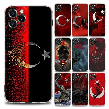 Zastava Turske Istanbul Antalya mustafa Vuk Prozirna Torbica za Telefon iPhone 11 12 13 Pro Max 7 8 SE XR XS Max 5 5s 6 6s Plus Silikonska