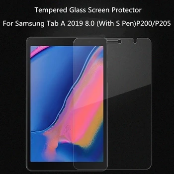 Zaštitni sloj od kaljenog stakla 0,3 mm 9H za Samsung Galaxy Tab, A 2019 8,0 sa zaštitnom folijom S Pen P200 P205 SM-P200 SM-P205