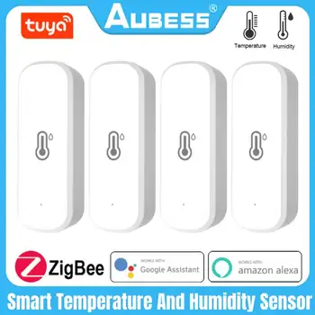 ZigBee Tuya Inteligentni Senzor temperature i vlažnosti Aplikaciju Smart Life sa napajanjem Iz baterije, Intelektualno Osnovna Sigurnost Djelo Alexa Google