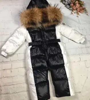 Zimska Jakna od krzna 2021, dječje jakne, dječji kombinezon u boji s jedinicom, zimski kostim za djevojčice, pero kornjače, skijaška odijela, gornja odjeća