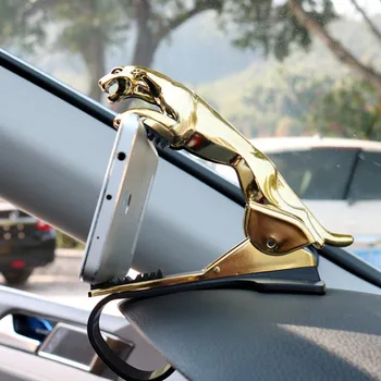 Zlatni Leopard Auto Držač Telefona GPS Nosač Univerzalni Platic Auto Kontrolna Ploča Mobilnog Telefona Navigacijski Stalak za Auto Oprema