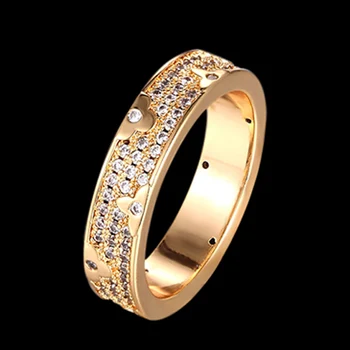 Zlxgirl Klasični Modni donje prsten na prst sa štrasom Zriconia, nakit proizvod, Metalni, Bakra, s premazom Mirco, vjenčani prsten s цирконием, anel aneis VAZ