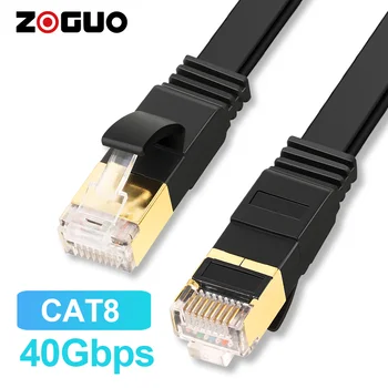 ZOGUO Ethernet Kabel FTP 40 Gbit/s 2000 Mhz Mačka 8 RJ45 Lan Patch Kabel za Wi-Fi Usmjerivač Modem Internet IPTV RJ-45 Ethernet Ca