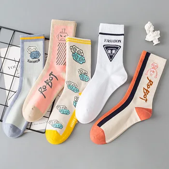 Čarape-roboti, muške i ženske čarape od čistog pamuka u cijevi, pamuk dezodorans, впитывающий znoj, kratke sportske čarape u cijevi