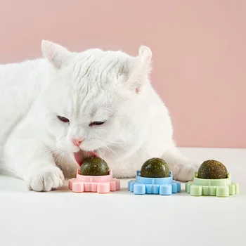 Čišćenje Zubi Mačke Igračka Rak Vrti Loptu Molarna Interaktivna Igračka Kitty Mačja Trava Loptu Bombona Lizanje Snack Hrana Energetski Loptu